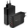 NGS Cargador de Pared GaN2 100W 2xUSB-C y 2xUSB-A Negro